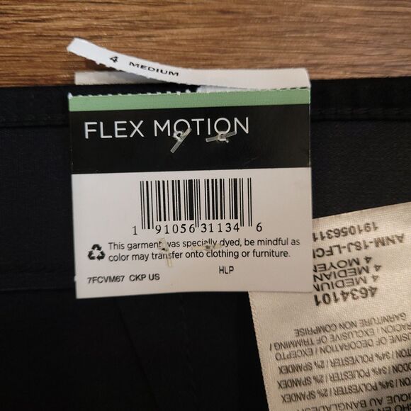 Lee Pants Womens 4 Medium Black Flex Motion Straight Leg Mid Rise Stretch NEW - Picture 13 of 16